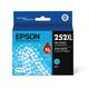 EPSON 252 DURABrite Ultra Ink High Capacity Cyan Cartridge (T252XL220-S) Works with WorkForce WF-3620 WF-3640 WF-7110 WF-7610 WF-7620 WF-7710 WF-7720 WF-7210