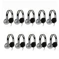 10 Pack Koss UR-10 Closed-ear Adjustable Stereo Headphones