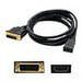 AddOn 5 Pack 8in DVI-D to HDMI 1.3 Adapter Cable - video adapter - HDMI / DVI - 7.9 in