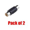 iMBAPrice Plated RCA Female to RCA Female Coupler Adapter [2 Pack] Gold Plated