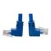 Tripp Lite N204-003-BL-UD Cat6 UTP Patch Cable (RJ45) Up-Angle Male/Down-Angle Male - 3 ft. - Blue