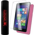 Skinomi Carbon Fiber Pink Skin Cover+Screen Protector for Lenovo ThinkPad 8