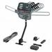Digital Outdoor Amplified HD TV Antenna Motorized 360 Degree Rotation 150 Miles with 33FT RG6 Coax Cable and Mounting Pole Snap-On Installation - UHF/VHF/1080P/4K