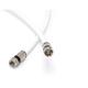 20 Feet White RG6 Coaxial Cable (Coax Cable) with Weather Proof Connectors F81 / RF Digital Coax - AV Cable TV Antenna and Satellite CL2 Rated 20 Foot