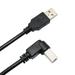 6ft Angle USB 2.0 Cable for HP - Envy 4500 Network-Ready Wireless e-All-in-One Printer Black