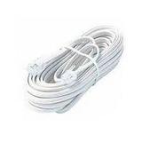 Cable N Wireless White 25 Feet Phone Line Cord Telephone Extension Cable RJ-11 Plug (US Seller)