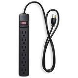 Staples 3 Cord 6-Outlet Power Strip Black (22148) 398790
