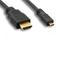 Kentek 2 Feet FT Micro HDMI to HDMI Cable Male to Male M/M 34 AWG Gold-Plated Connector Cord HDTV Smart Digital Camera Mobil Device 1080p Type A to D