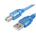 6ft USB 2.0 Cable for HP - Envy 4500 Network-Ready Wireless e-All-in-One Printer Blue