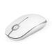 Jelly Comb 2.4G Slim Wireless Mouse with Nano Receiver Less Noise Portable Mobile Optical Mice for Notebook PC Laptop Computer MacBook MS001 (White and Silver)