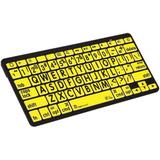 Logickeyboard LargePrint Black on Yellow Mac Bluetooth Mini Keyboard US English