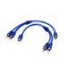 Unique Bargains 2 Pcs 10.5 Long Female to 2 Male RCA Splitter Adapter Car Audio Y Cable Wire