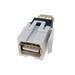 SF Cable USB 2.0 Type A F/F Keystone Jack Flush Type