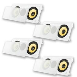 Acoustic Audio HD6c In-Wall Dual 6.5 Speakers Home Theater Surround Sound 4 Speaker Set