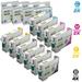LD Remanufactured Epson T127 Set of 10 Extra High Capacity Cartridges: Includes 4 Black (T127120) 2 Cyan (T127220) 2 Magenta (T127320) 2 Yellow (T127420)