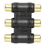 Radio Shack Radioshack Gold Series Triple Phono Plug Coupler Electronic_Cable