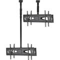 Ceiling TV Mount for 37 to 70 Flat Screen Monitors Double Sided Height Adjustable Steel (Black) (DUOCEL3770)