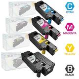 LD Compatible Replacement for Dell Color Laser C1660w Toner Cartridge Set: 332-0399 Black 332-0400 Cyan 332-0401 Magenta 332-0402 Yellow