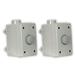 Theater Solutions OVCDG Outdoor Volume Controls Gray Weatherproof 2 Piece Set