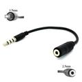 2.5mm Female to 3.5mm Male Headset Adapter Headphone Jack Converter Supports Hands-free Microphone B8J for Alcatel OneTouch Evolve 2 Fierce 2 Idol Mini Pop Astro Icon Nova