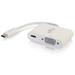 Cables To Go 29534 USB-C to VGA Video Adapter Converter with Power Delivery White