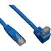 Eaton Tripp Lite Series Down-Angle Cat6 Gigabit Molded UTP Ethernet Cable (RJ45 Right-Angle Down M to RJ45 M) Blue 5 ft. (1.52 m)