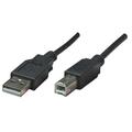 Manhattan USB B Data + Charging Cable Hi-Speed USB 2.0 Type-A Male to Type-B Male 480 Mbps 1.5 ft. Black