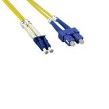 Kentek 1 Meter 1M Fiber optic cable LC to SC LC/SC single-mode duplex 9/125 2.0mm OD standard zipcore patch cord