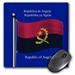 3dRose The waving flag of Angola with the Republic of Angola in English Portuguese and Kikongo Mouse Pad 8 by 8 inches