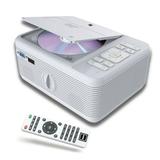 RCA LCD Home Theater Projector with DVD Player and Bluetooth White RPJ140