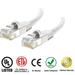 Huetronâ„¢ 100-Pack Cat 5e Ethernet Snagless RJ45 Patch Computer LAN Network Cord Cable (1 ft/WHITE))