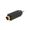 S-VHS S-Video 4-Pin Male Plug to RCA Male Plug Video Adapter Gold Plated