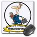 3dRose Funny Worlds Greatest Public Defender II Occupation Job Cartoon - Mouse Pad 8 by 8-inch (mp_103483_1)