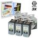 LD Compatible Canon PG30 Set of 3 Black Cartridges & Free 20 Pack of LD Brand 4x6 Photo Paper