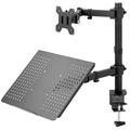 VIVO Laptop & Monitor Desk Mount Stand Black Adjustable fits 1 Screen up to 32