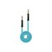 Tangle Free Flat Wire Car Audio Stereo Auxiliary Aux Cord Cable Adapter for LG Optimus G Pro E980 - Sky Blue