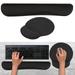 TSV Keyboard Mouse Pad Set with Wrist Rest Support Ergonomic Gel Mouse Keyboard Mat Set Soft Memory Foam Wrist Pad for Easy Typing & Pain Relief for Laptop Computer Gaming Office Home Black
