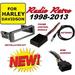 FITS 1998-2013 HARLEY DAVIDSON RADIO RETRO INSTALLATION KIT + THUMB INTERFACE + ANTENNA CD RADIO STEREO ADAPTER ELECTRA ROAD STREET GLIDE