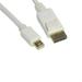 Kentek 10 Feet FT Mini DisplayPort to DisplayPort male to male M/M cable cord 32 AWG Thunderbolt for PC MAC mini DP MDP to DP white 1080P