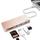 USB C Hub EQUIPD Aluminum 5 in 1 USB Type C to 3 USB 3.0 Ports SD/Micro SD Card Reader USB C Hub Multiport Adapter Desigend for MacBook Pro/Air HP XPS and Other Type C Devices (Rose Gold)