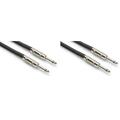 2 Hosa SKJ-603 3 Foot 1/4 TS To 1/4 TS Speaker Cables