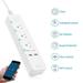 Smart Power Strip 3 AC Outlets 2 USB Ports Smart Outlet Strip Surge Protected