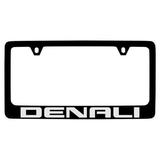 GMC Denali Black Coated Metal License Plate Frame Holder