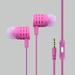 High Definition Sound 3.5mm Stereo Earbuds/ Headphone Compatible with Motorola One Action One Vision Moto E6 Asus ROG Phone II Alcatel Avalon V (Pink) - w/ Mic + MND Stylus