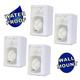 Acoustic Audio 151W Indoor Outdoor 2 Way Speakers 1200 Watt White 2 Pair Pack 151W-2Pr