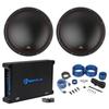 Pair MTX 5512-22 12 1600w DVC 2-ohm Car Audio Subwoofers+Mono Amplifier+Amp Kit