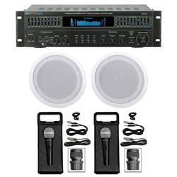 Technical Pro 1500 Watt Home Karaoke Machine System+(2) 8 Ceiling Speakers