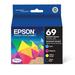 EPSON 69 DURABrite Ultra Ink Black & Color Combo Pack For CX-6000 CX-7000F CX-7400 CX-8400 CX-9400 CX-9475 NX-400 NX-415 NX-510 NX-515 WF-1100 WF-600 WF-610 and other select models