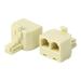 2 Pcs RJ11 Telephone Connectors Couplers 4P 1 Male to 2 Female Plug Splitter Adapter