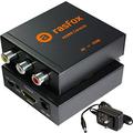 Rasfox Rasfox Powered Av/Rca To Hdmi Converter Composite 3Rca Audio Video A/V Cvbs To Hdmi Adapter Converter Box With Power Adapter Upscaler 1080P 720P. High-End Metal Box With 1 Year Warranty Elect